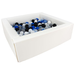 Piscina quadrata in ecopelle con 200 palline